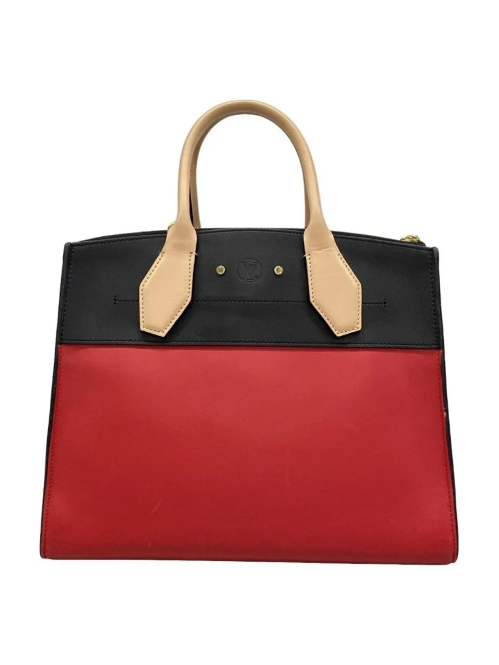 Louis Vuitton Handbag City Steamer MM Rouge Noir Leather - Picture 3 of 15